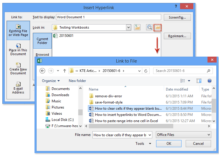 How To Link Or Insert Excel Files To Word Documents