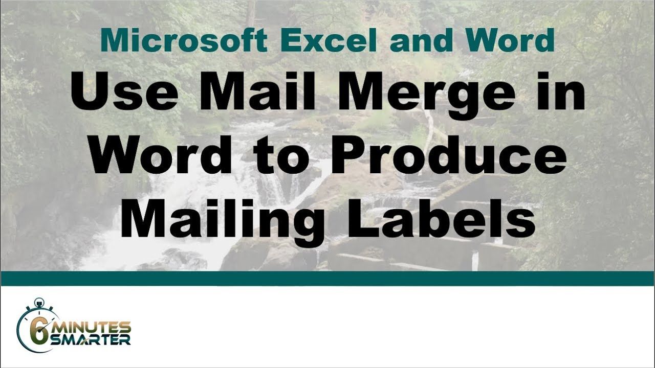 How To Mail Merge And Print Labels From Excel To Word