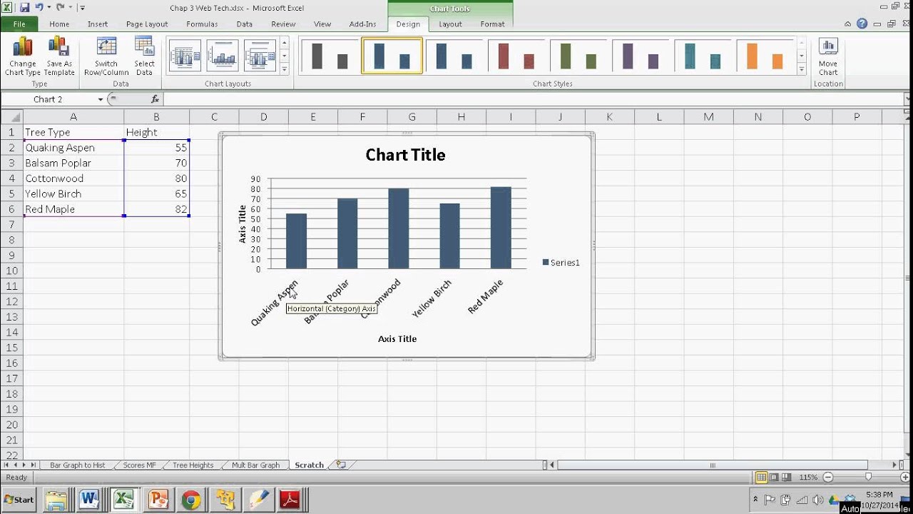 How To Make A Bar Graph In Excel Tutorial Youtube