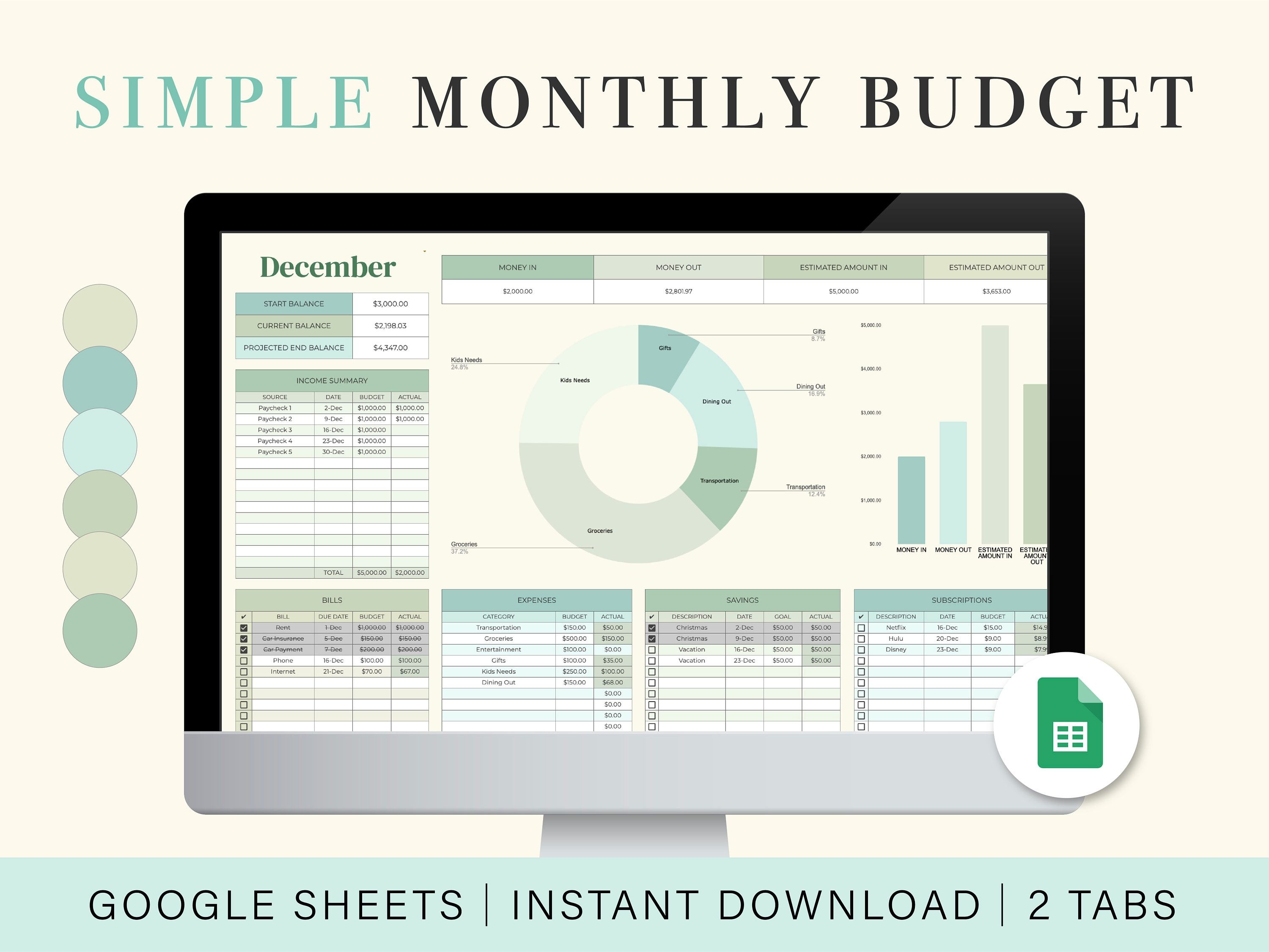 How To Make A Budget In Google Sheets Pt 3 Youtube