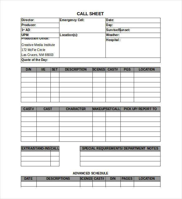 Excel Call Sheet Creation Guide: Tips for Efficiency