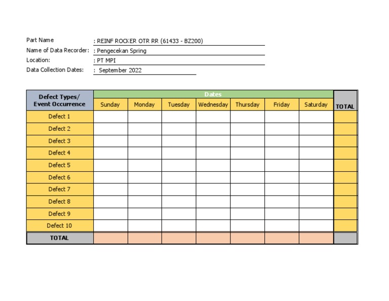 5 Steps to Create a Weekly Excel Check Sheet