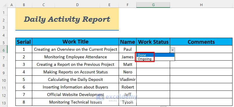 How To Make Daily Activity Report In Excel 5 Easy Examples