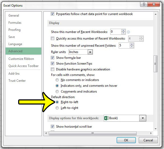 How To Make The Page Go From Right To Left In Excel 2013 Live2tech