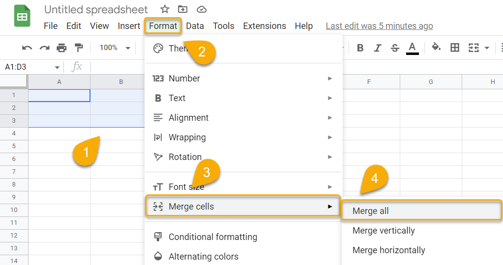 How To Merge Cells In Google Sheets Spreadsheet Daddy