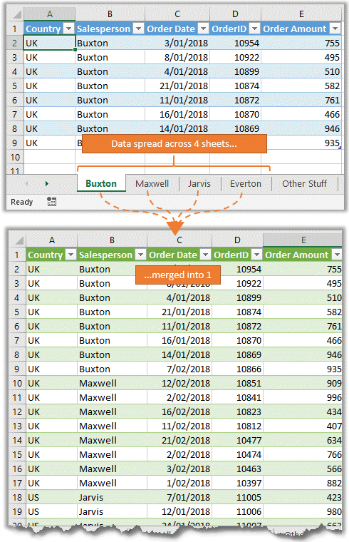 How To Merge Excel Worksheets