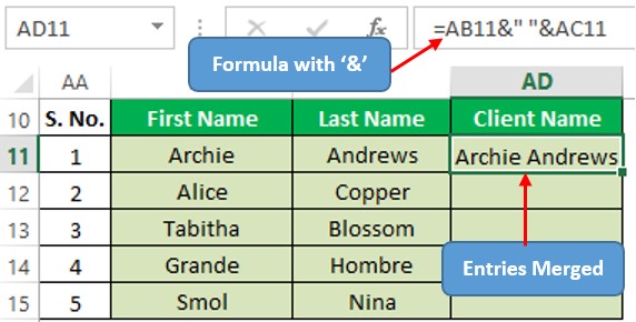 How To Merge Two Columns In Excel With Data Templates Sample Printables