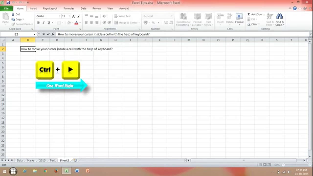 How To Move A Cell Around In Excel Youtube