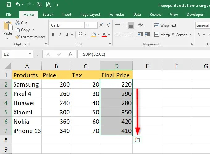 How To Pre Populate Excel Cells Autofill Tips And Tricks Excel Wizard