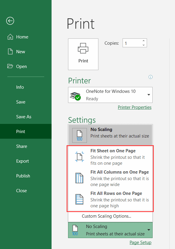 Print Excel Sheet on One Page Easily