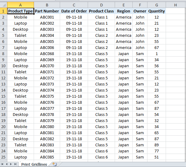 How To Print Excel Sheet With Gridlines