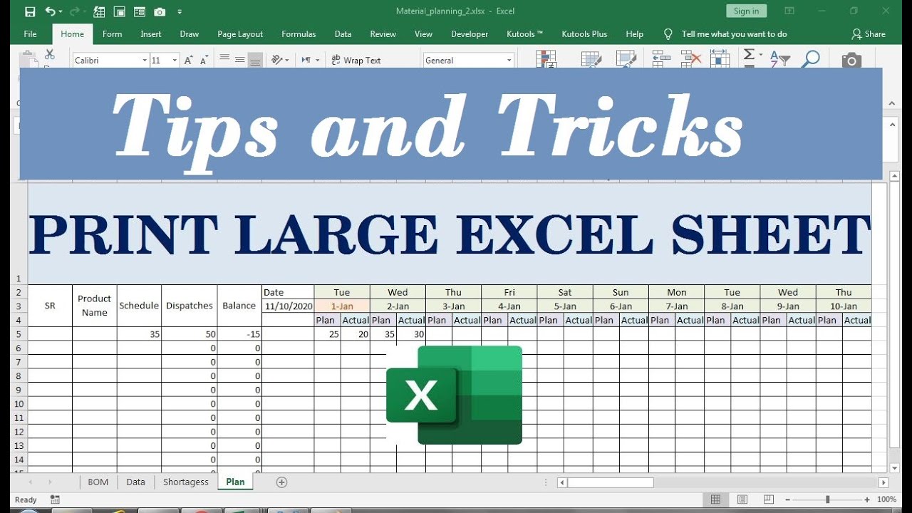 How To Print Excel Spreadsheet On One Page