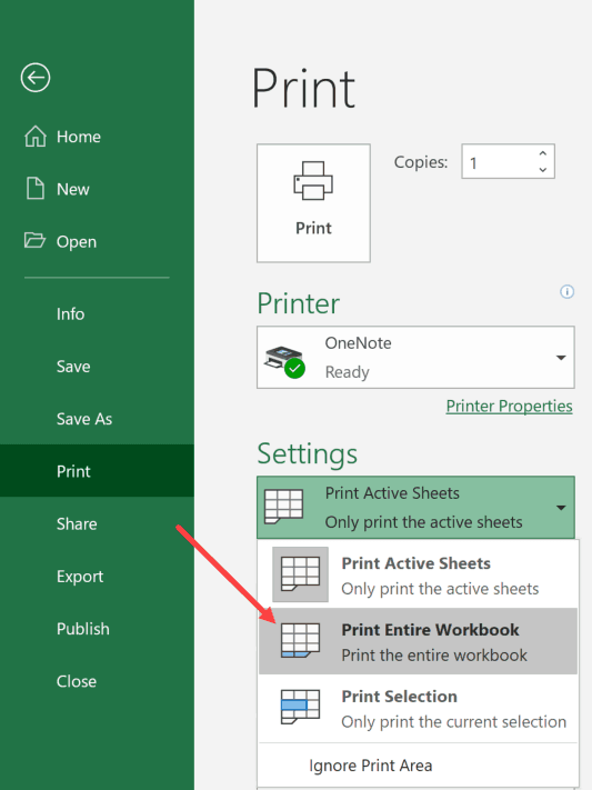 How To Print Or Save Entire Excel Workbook With Multiple Sheets In One