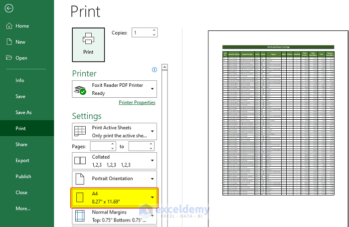 How To Print Sheet On One Page In Excel 9 Easy Ways Exceldemy