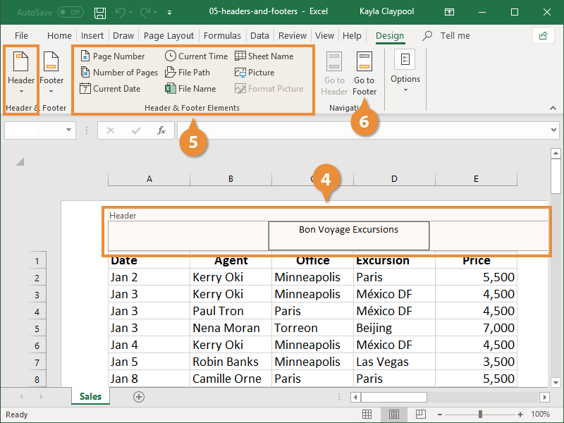 How to Print Excel Header on Each Sheet