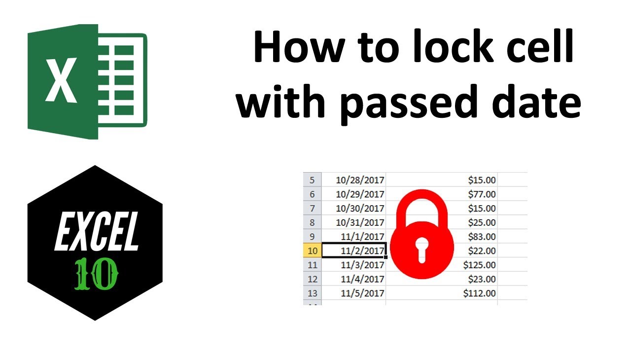 How To Protect A Single Cell In Excel Youtube