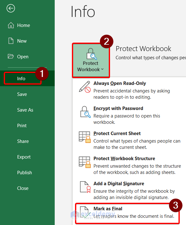 How To Protect An Excel Workbook From Editing 5 Methods