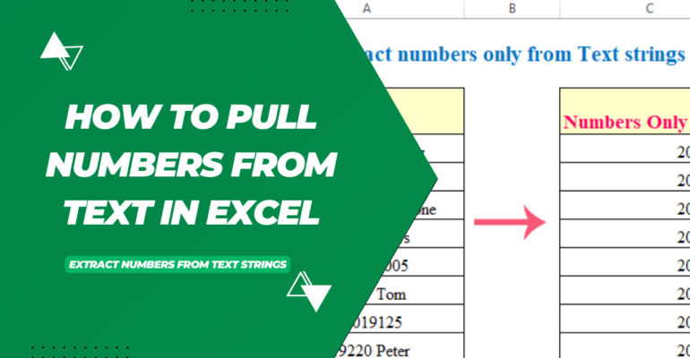 5 Ways to Extract Numbers from Multiple Excel Sheets