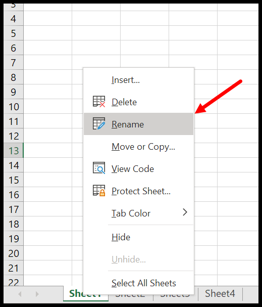 How To Quickly Rename A Sheet In Excel