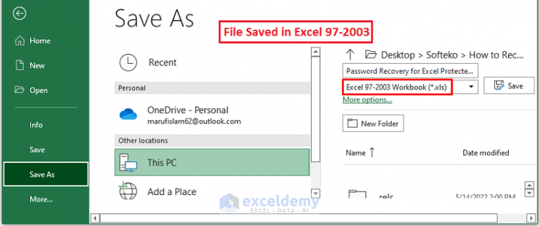 How To Recover Excel File Password Excel Password Recovery