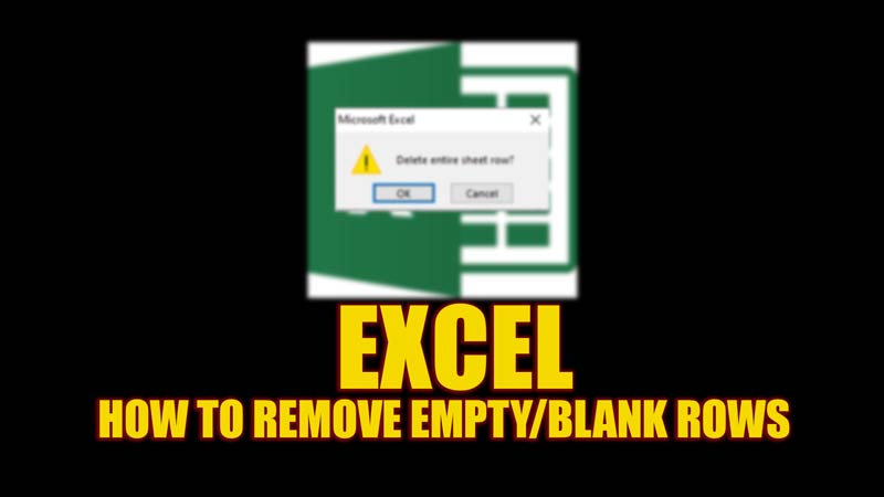 How To Remove Blank Rows In Excel