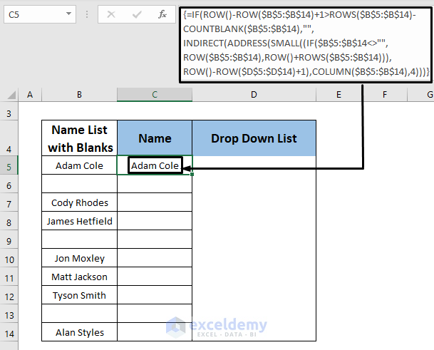 How To Remove Blanks From Data Validation List In Excel 5 Methods