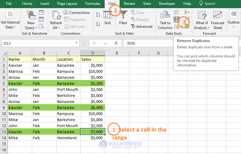 How To Remove Duplicate Rows In Excel Printable Forms Free Online