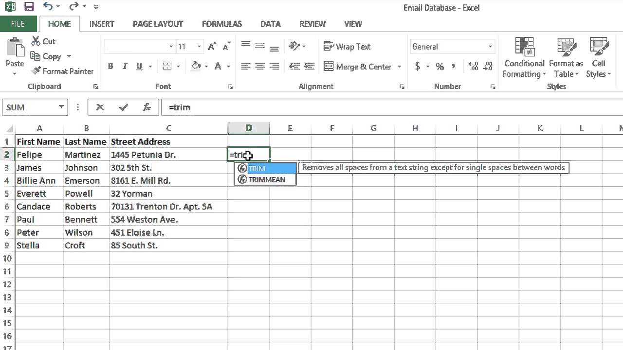 How To Remove Spaces In Excel Formula Examples Videos