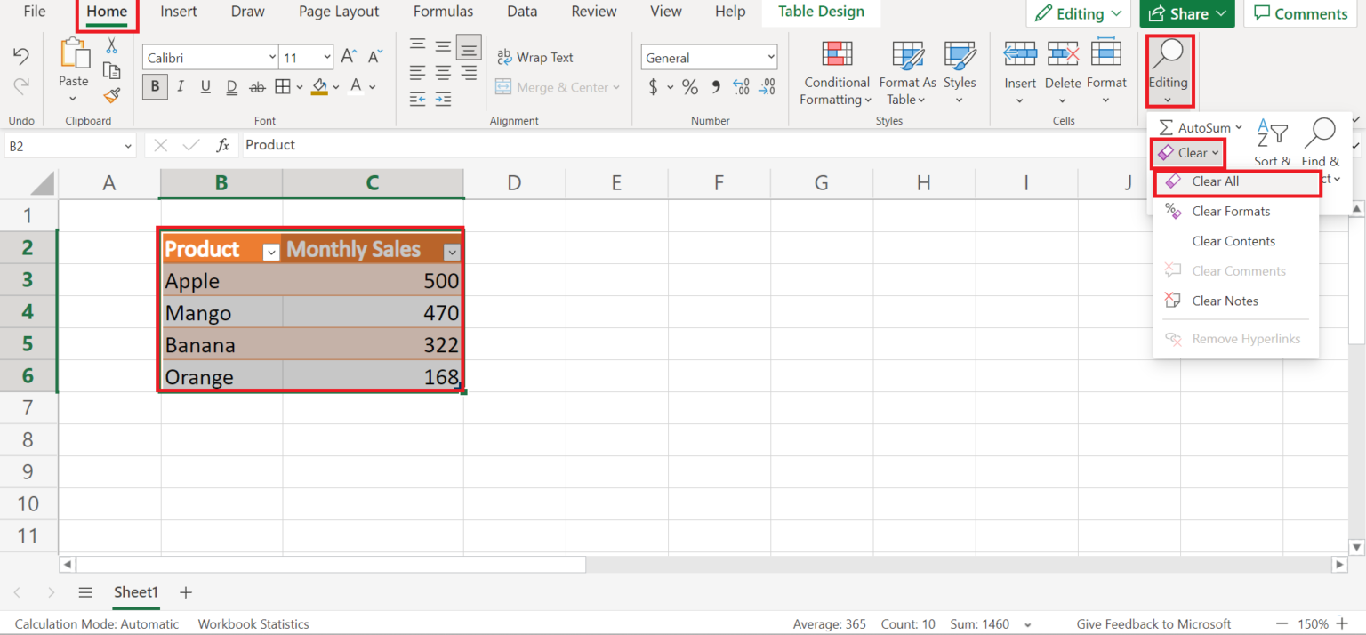 5 Easy Steps to Delete Tables in Excel