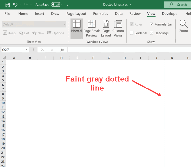 How To Remove The Dotted Lines In Excel