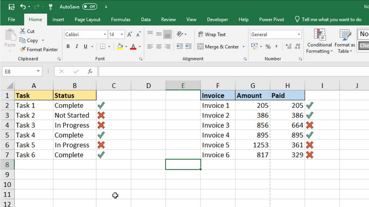 How To Remove Tick Mark In Excel Cell Howtoremvo