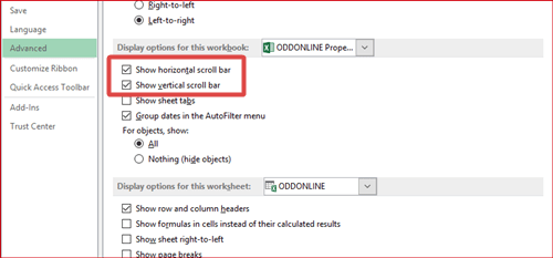 How To Restore Scroll Bars Excel 2013 Perrinator Com