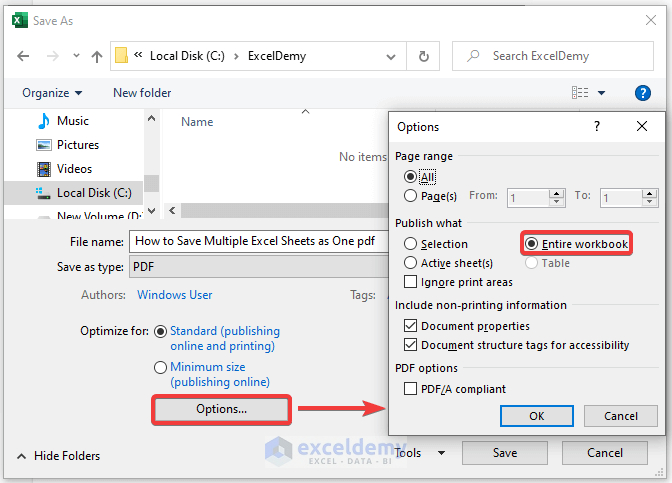 Save Excel with Multiple Sheets to PDF Easily