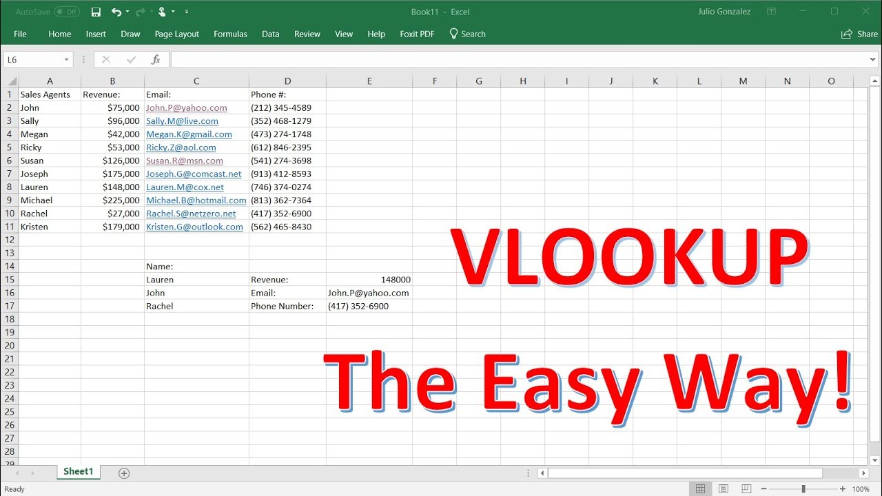 5 Quick Ways to VLOOKUP Across Entire Excel Sheet