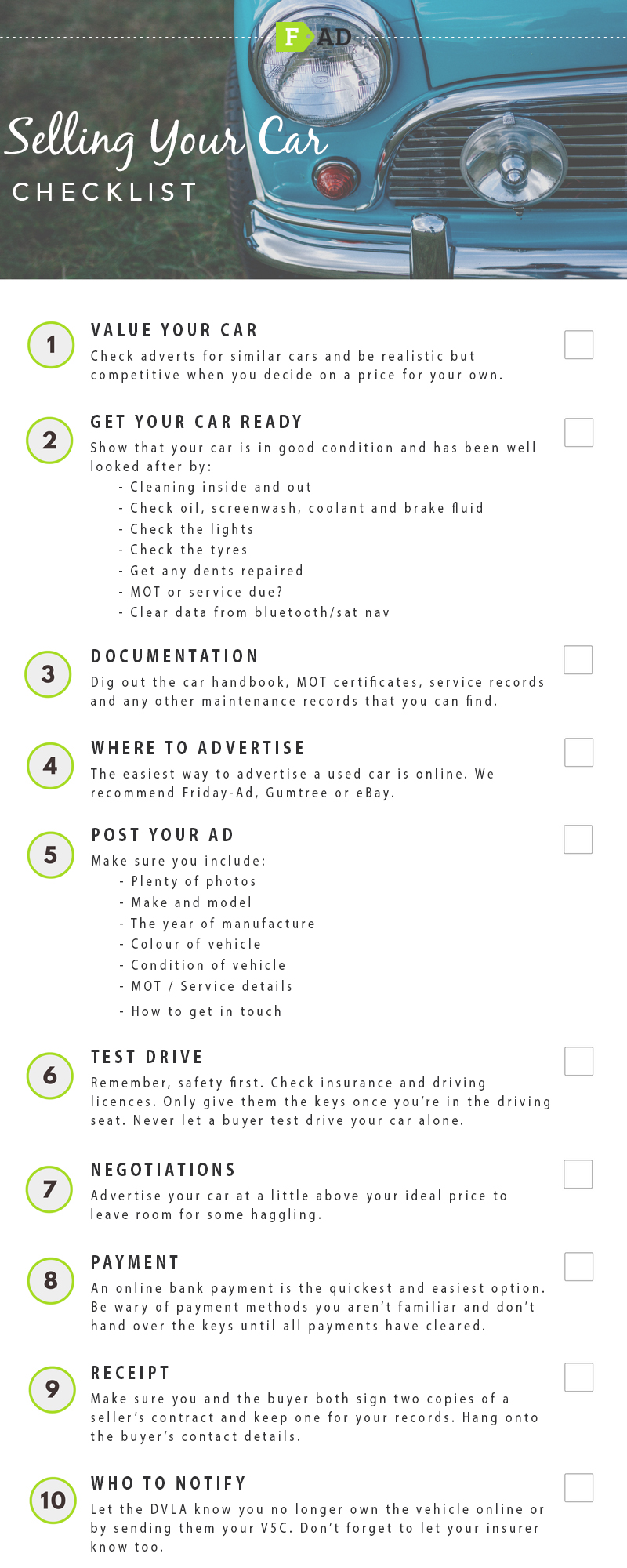 How To Sell A Car A Handy Checklist Friday Ad Blog