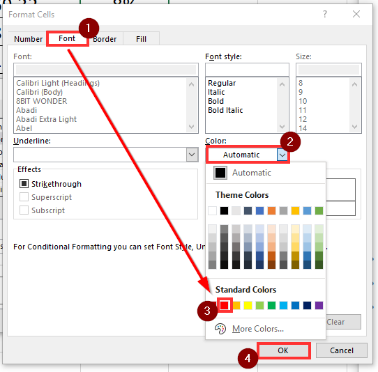 How To Show Negative Numbers As Red In Excel