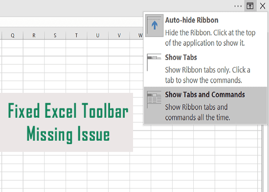 How To Show Toolbar In Excel Sheet At Gladys Jacobson Blog