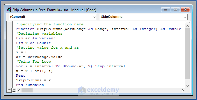 How To Skip Columns In Excel Formula 3 Easy Ways Exceldemy