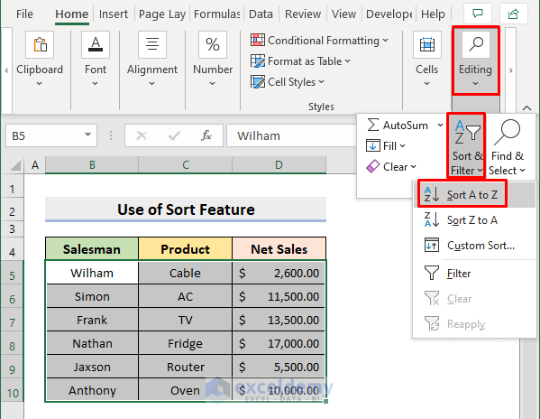 5 Easy Steps to Alphabetize Excel Sheets