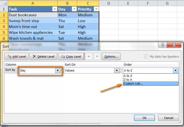 How To Sort In Excel By Row Column Names And In Custom Order Resource