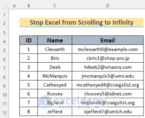 How To Stop Endless Scrolling On Excel