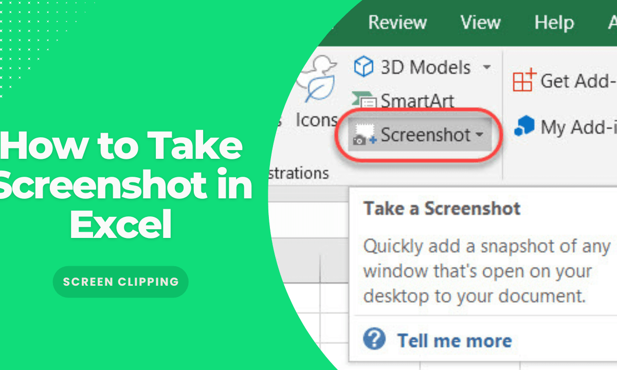 How To Take Screenshot In Excel Screen Clipping Earn Amp Excel