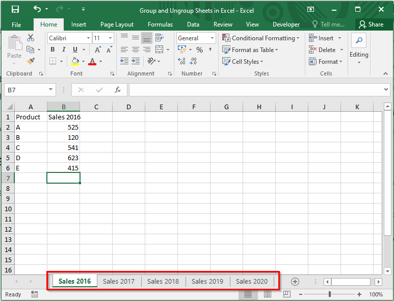 How To Ungroup Worksheets In Excel Officebeginner