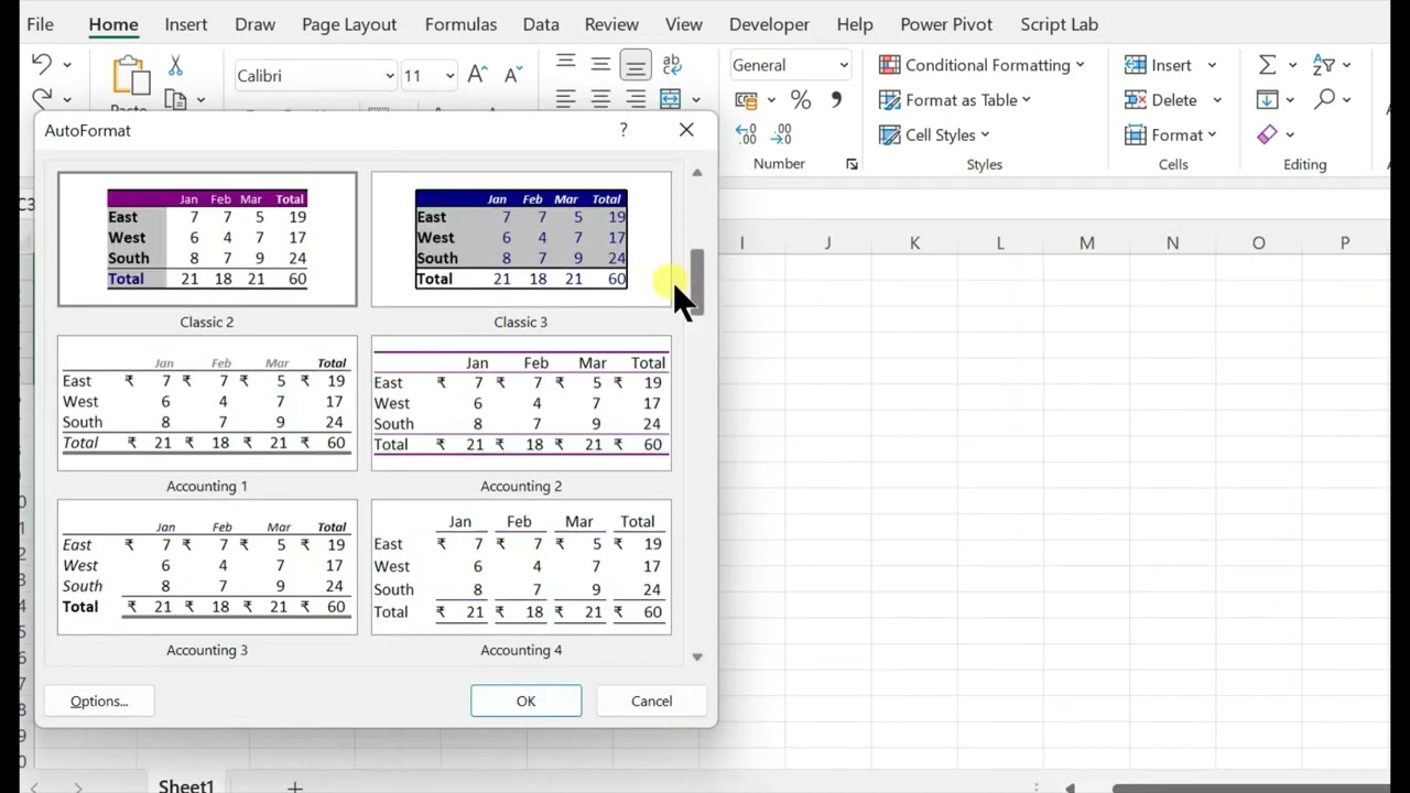 How To Use Auto Format Option In Excel Excel Tricks Dptutorials Youtube