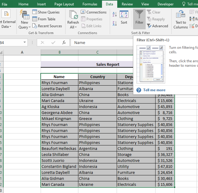 How To Use Excel Filter Shortcut Shiksha Online