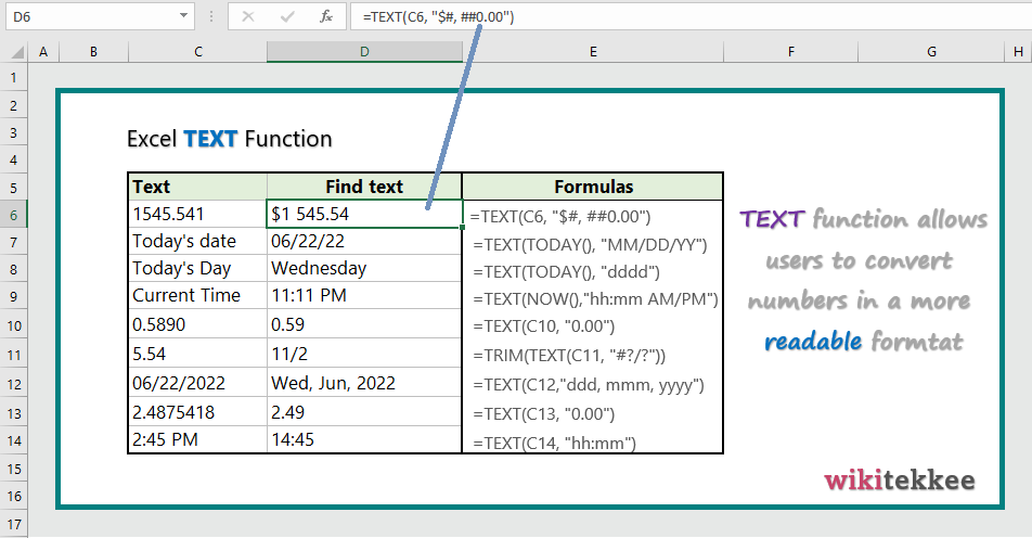 How To Use Text Function In Excel 10 Examples Exceldemy