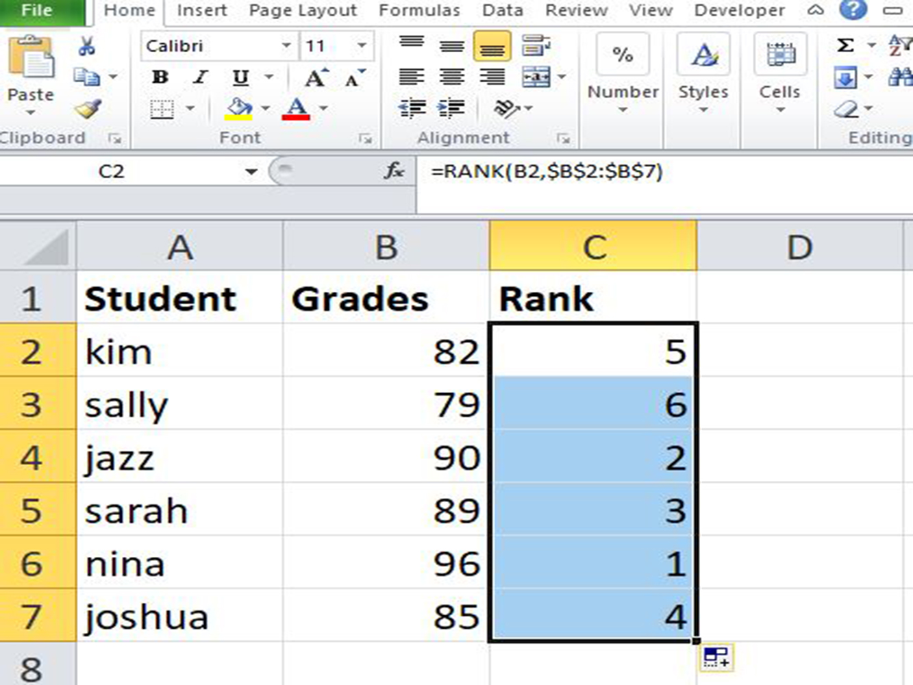 How To Use The Excel Rank Function 500 Rockets Marketing