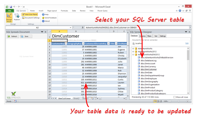 How To Use The Sql Spreads Excel Add In To Import Data Into Sql Server