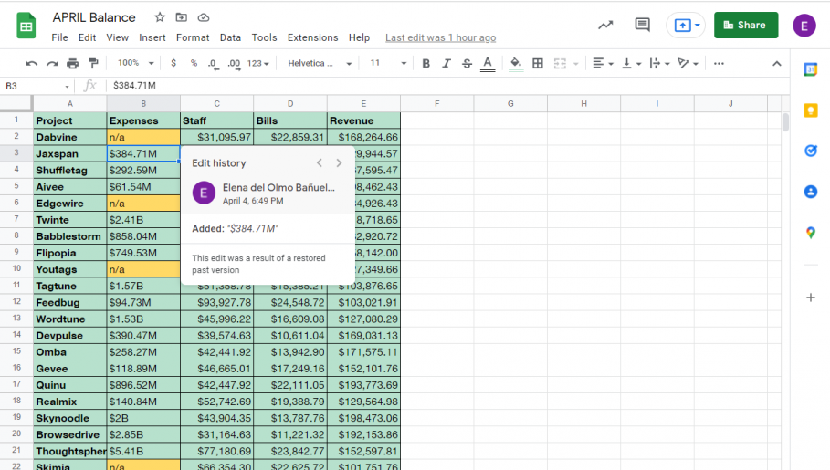 How To View The Edit History In Google Sheets Sheetgo Blog