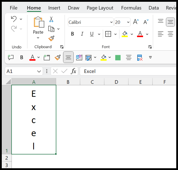 How To Write Vertically In Excel 2 Methods Exceldemy